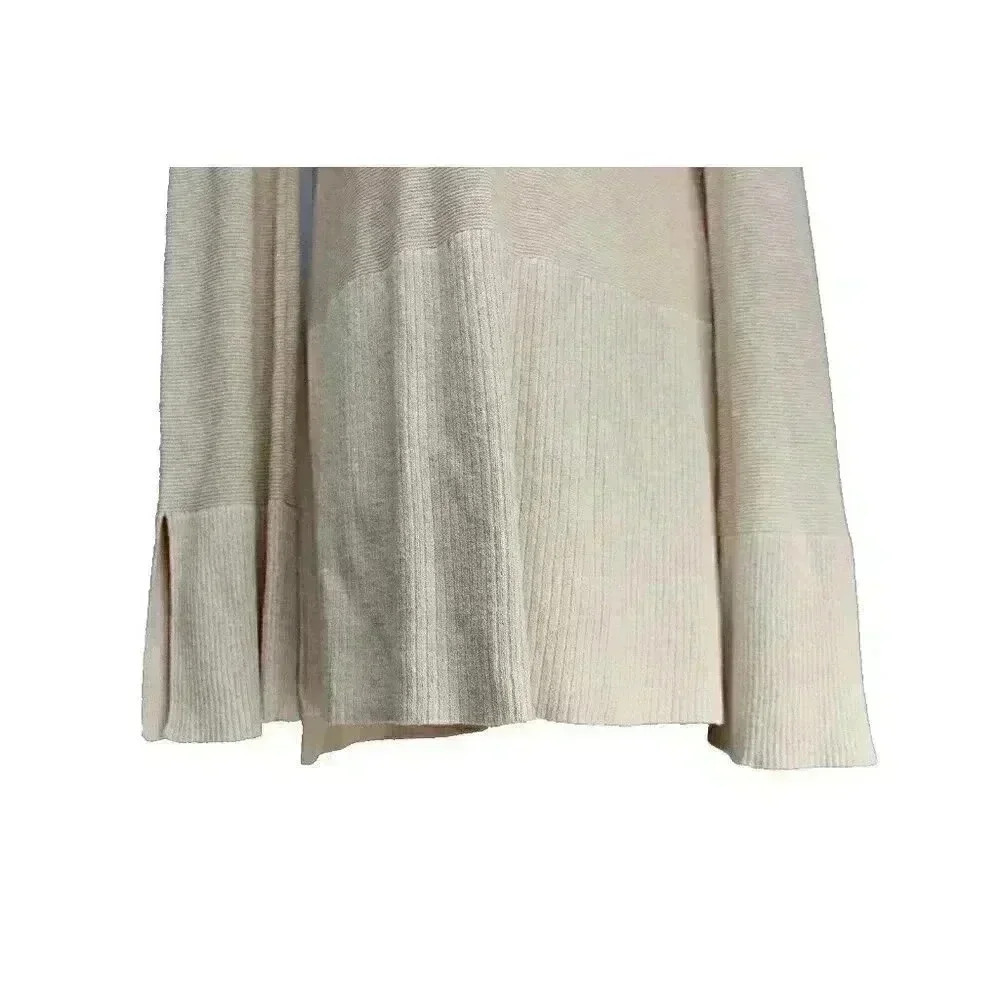 NWT Free People Women's Large Crisscross V-Neck Long Sleeve Tunic Sweater Cream - Picture 11 of 16